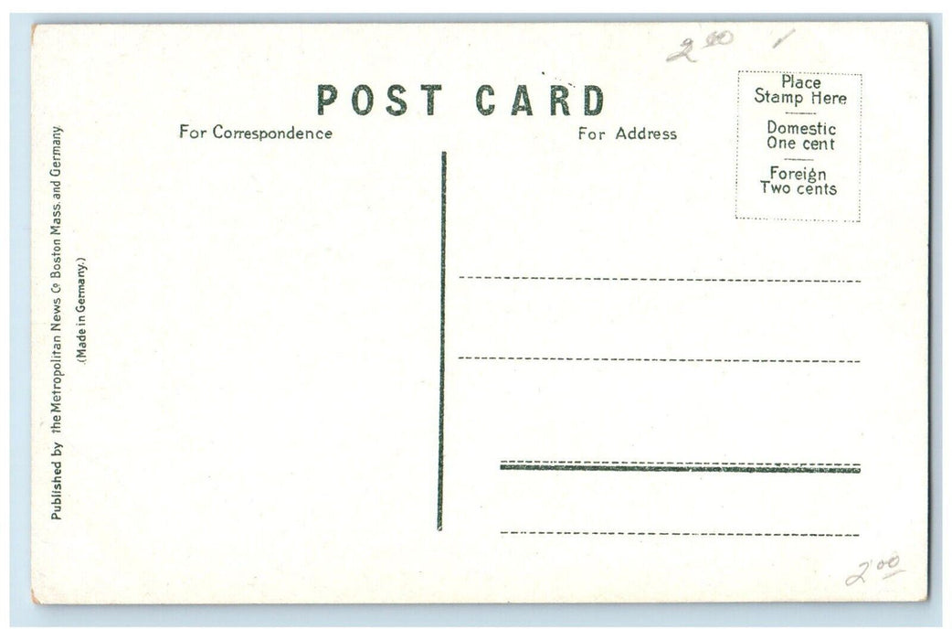 c1910 Court Street Station East Boston Tunnel  Boston Massachusetts MA Postcard