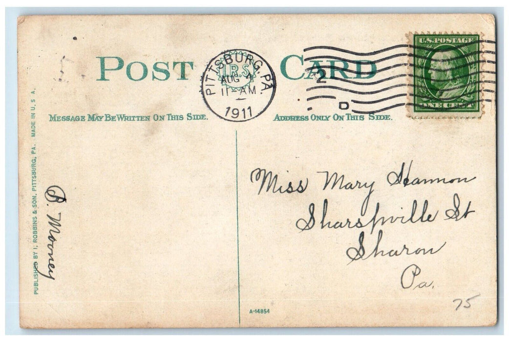 1911 New Western Pennsylvania Hospital Exterior Pittsburg Pennsylvania Postcard
