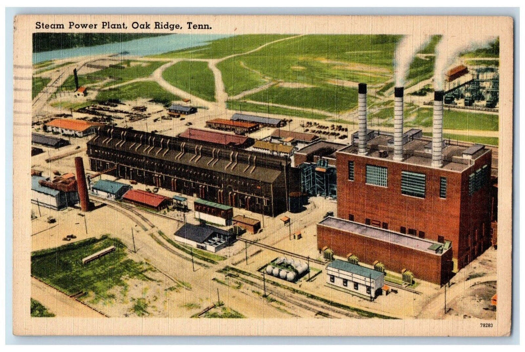 1948 Steam Power Plant Factory Exterior Building Oak Ridge Tennessee TN Postcard