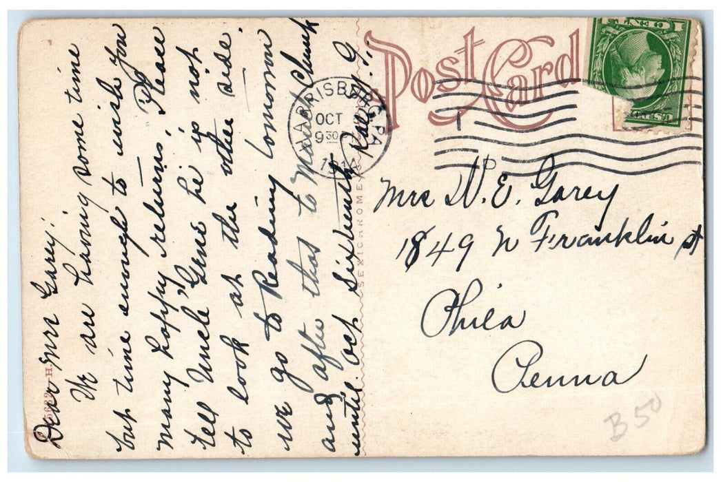 1914 George Gray Barnard Statues Front State Capitol Life Harrisburg PA Postcard