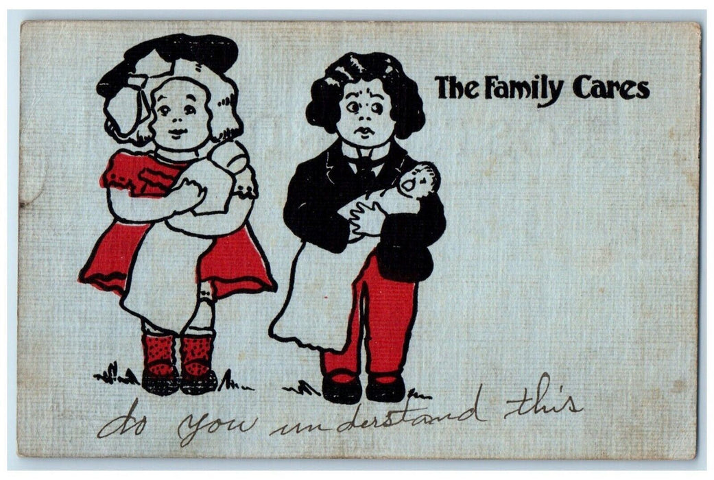 1907 The Family Cares Married Life Huntington Pennsylvania PA Antique Postcard