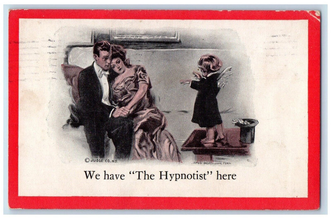 1912 Sweet Couple Romance Cupid Tonawanda New York NY Posted Antique Postcard
