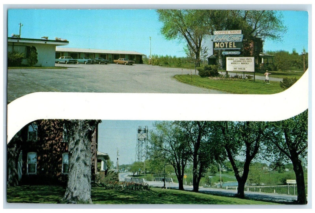 c1960's Eagles Court Motel Coffee Shop Allanburg Canada Multiview Postcard