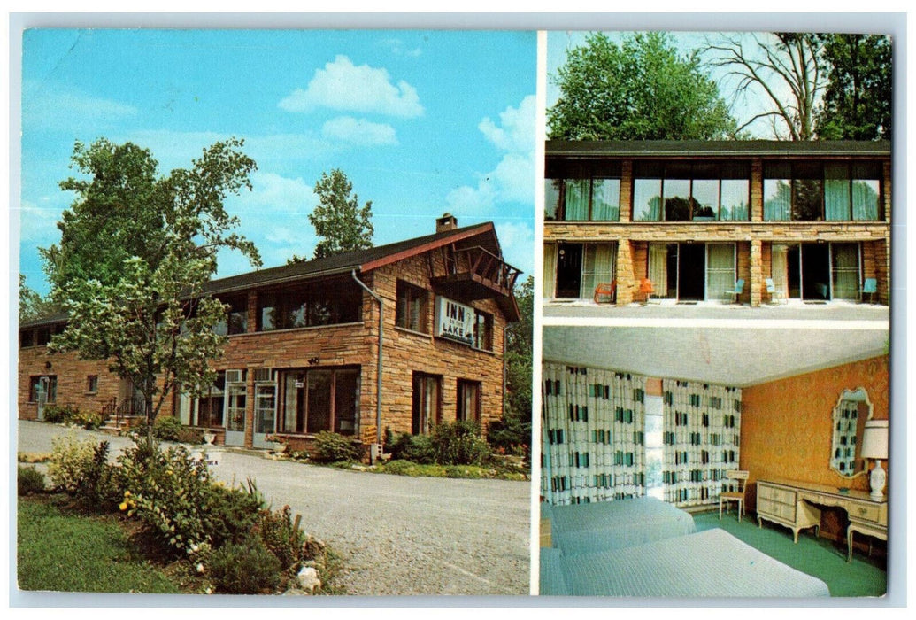 c1960's Inn on the Lake Keswick Ontario Canada Vintage Multiview Postcard