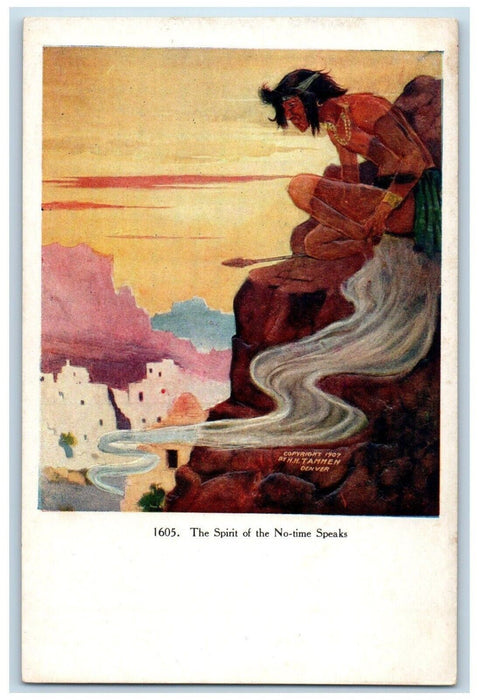 c1910's The Spirit Of The No-Time Speaks Embossed Unposted Antique Postcard