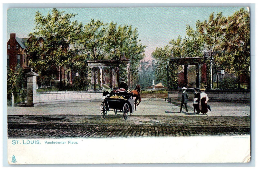 c1905 Vandeventer Place St. Louis Missouri MO Oilette Tuck Art Postcard
