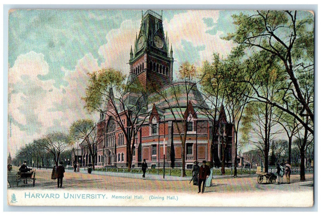 c1905 Memorial Hall (Dining Hall) Harvard University MA Tuck Art Postcard