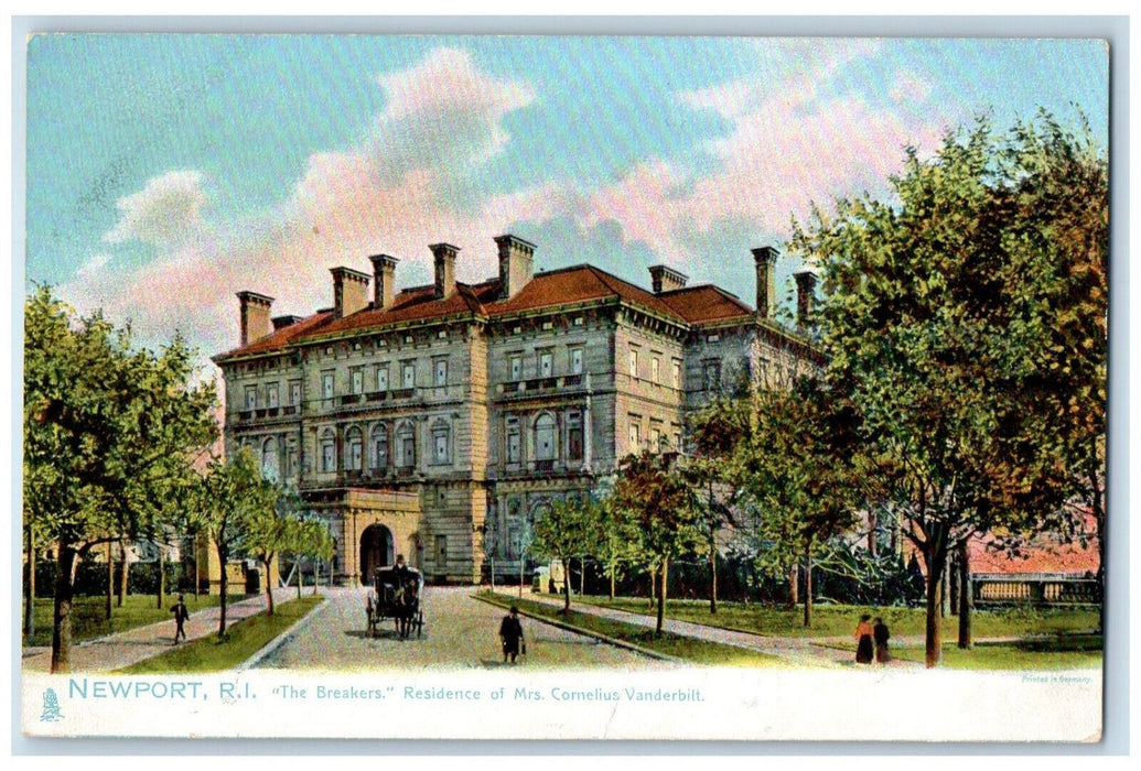 c1905 The Breakers Mrs. Cornelius Vanderbilt Home Newport RI Tuck Art Postcard