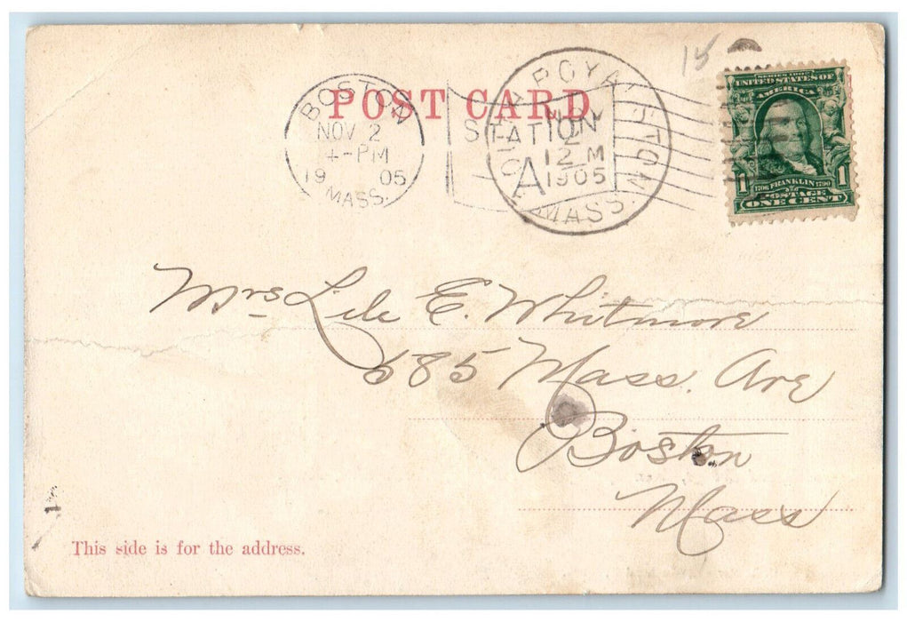 Goodspeed Bridge From Spring Street Bridge Winchendon Massachusetts MA Postcard
