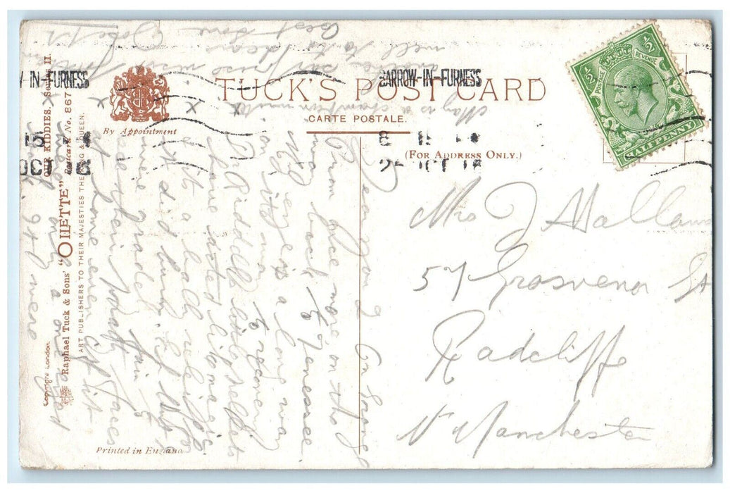 c1910's Little Girl Crying Bread My Sisters Learning To Cook Tuck's Postcard