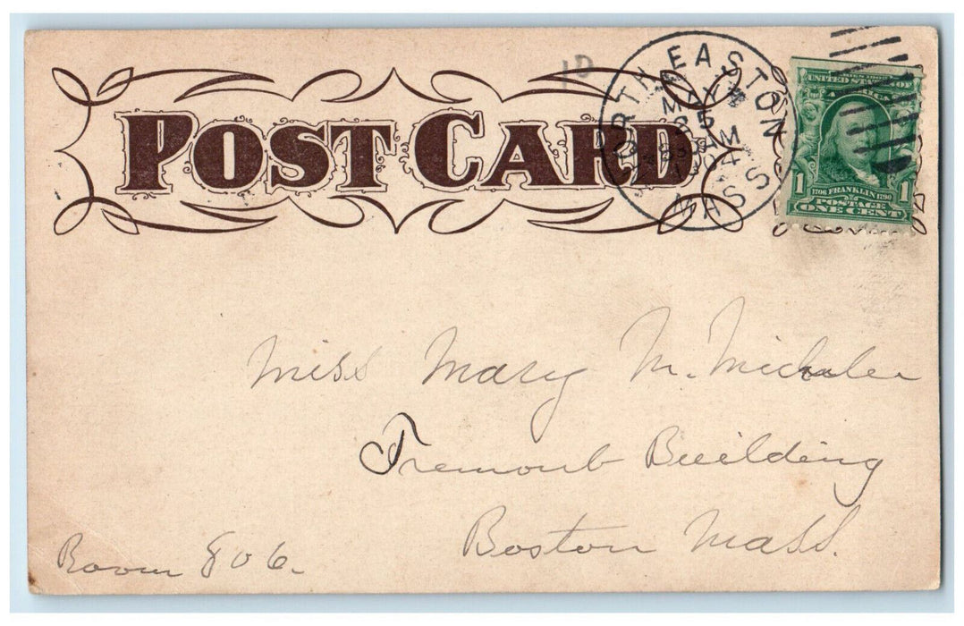 1904 View Of Unity Church North Easton Massachusetts MA Antique Postcard