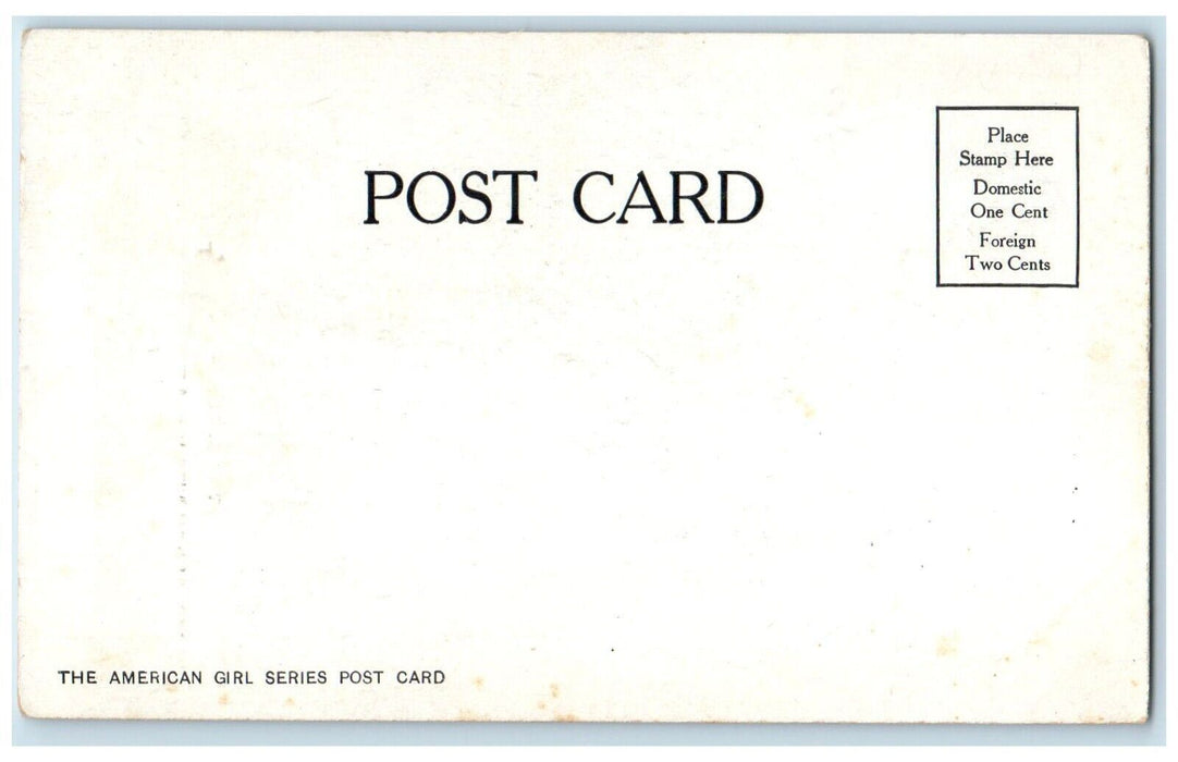 c1905 The C. Allan Gilbert Girl Curly Hair Drawing Unposted Antique Postcard