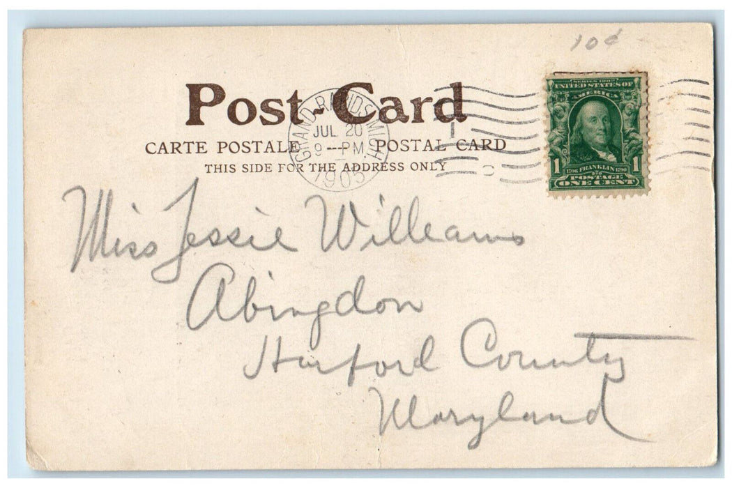 1905 View Of Entrance To Portland Place St. Louis Missouri MO Antique Postcard
