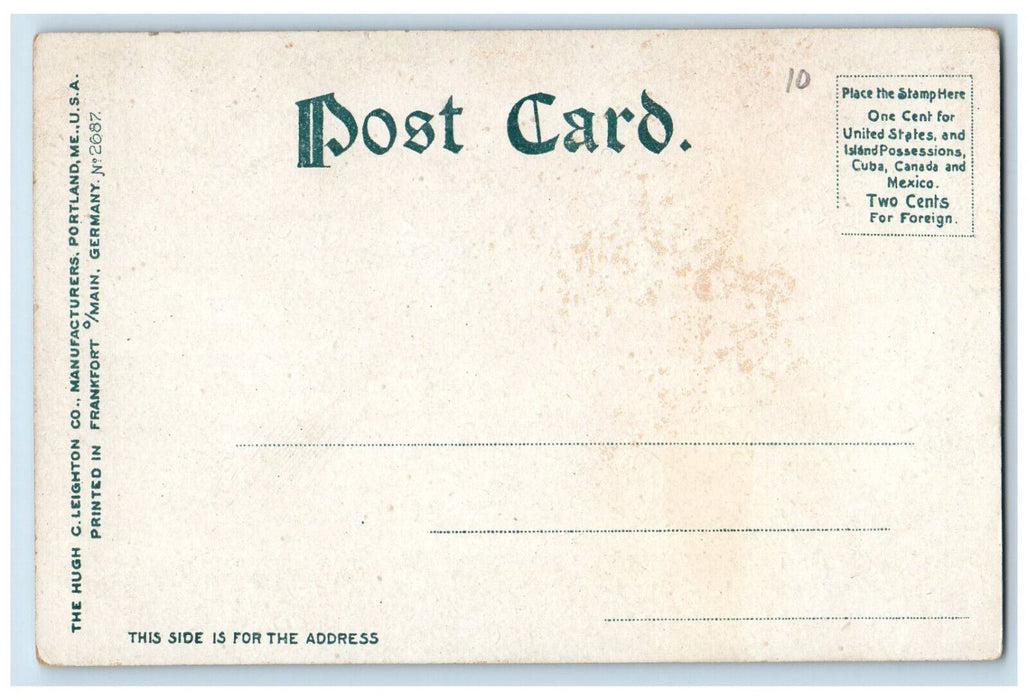 View Of Washington Mall Tree-lined Newburyport Massachusetts MA Antique Postcard