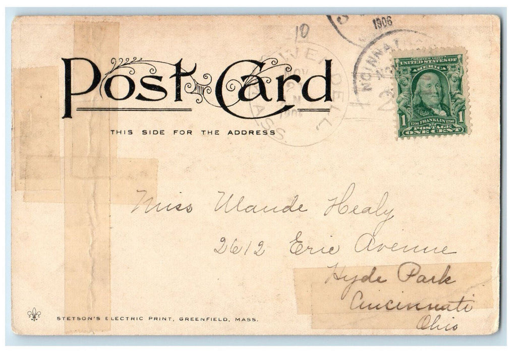 1906 St. James Episcopal Church & Rectory Greenfield Massachusetts MA Postcard