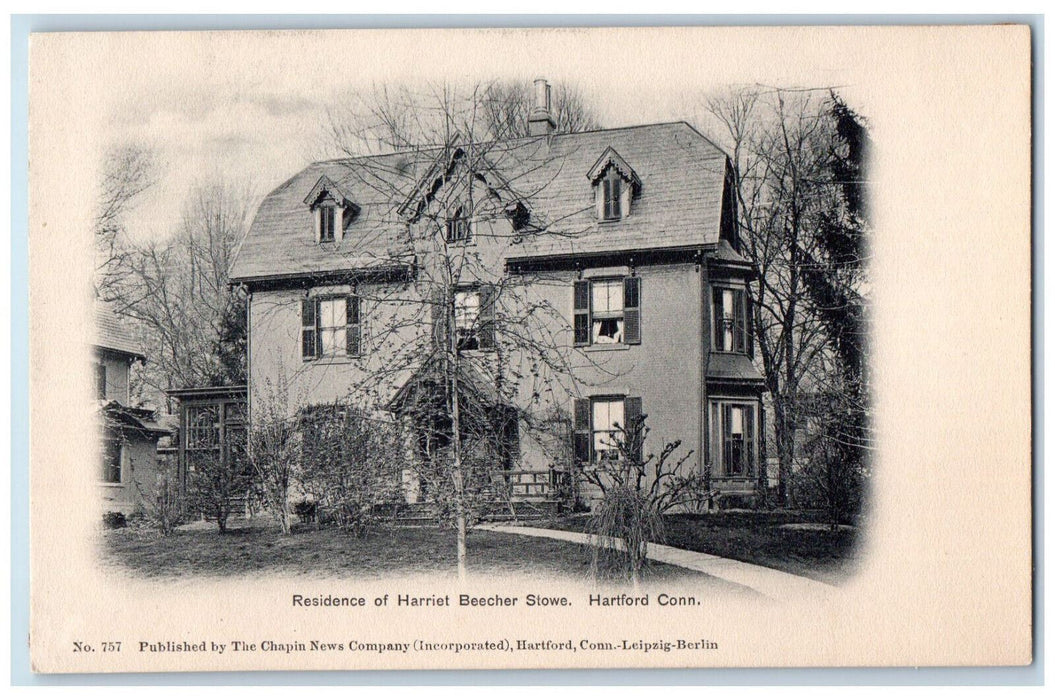 Residence House Of Harriet Beecher Stowe Hartford Connecticut CT Postcard