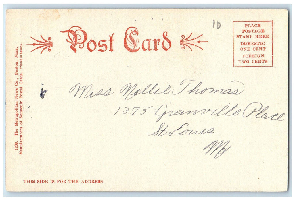c1905 New Bath House Street Car Scene Lynn Massachusetts MA Antique Postcard