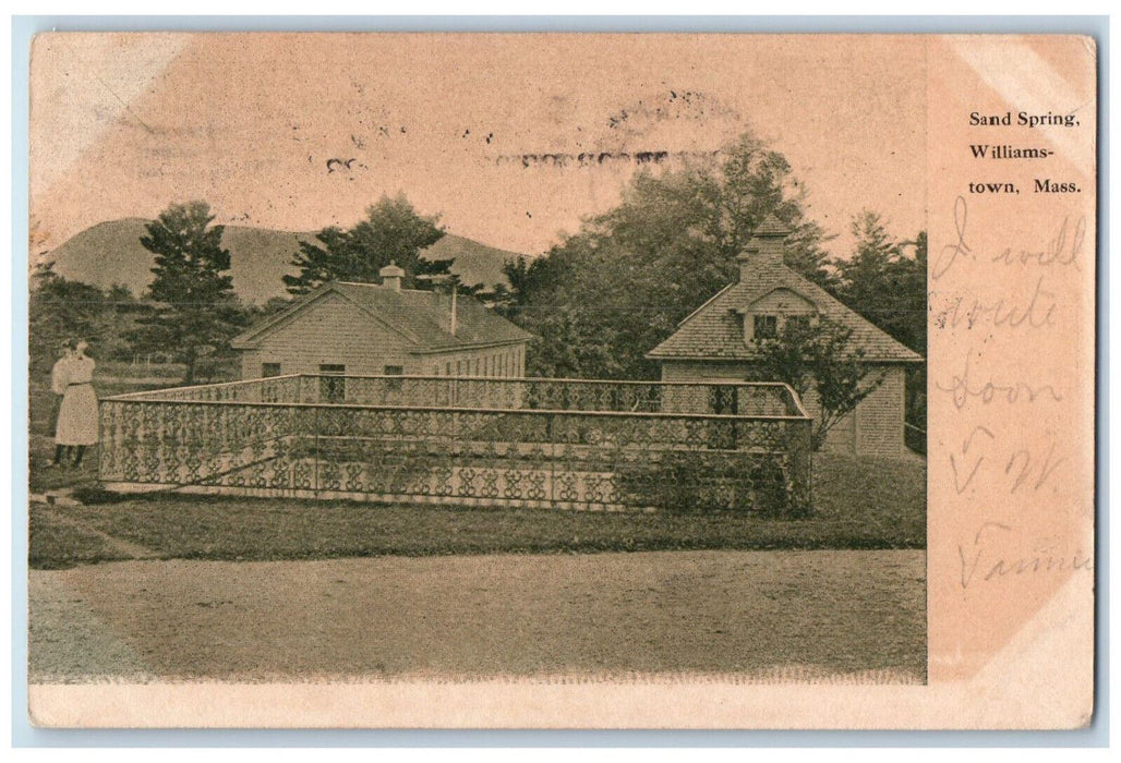 1907 View Of Sand Springs Williamstown Massachusetts MA Antique Postcard