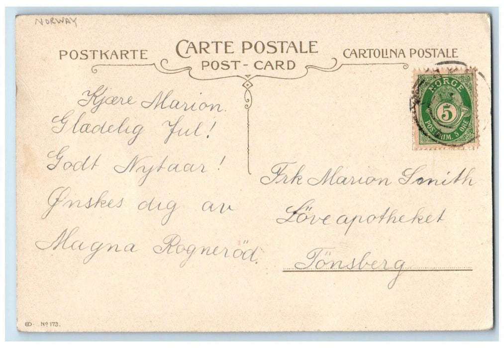 c1910's Pretty Girls Curly Hairs Studio Portrait Norway Antique Postcard