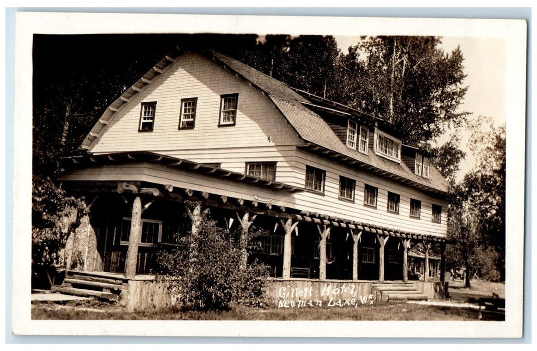 c1920's Gillette Hotel Newman Lake Spokane Washington WA RPPC Photo Postcard