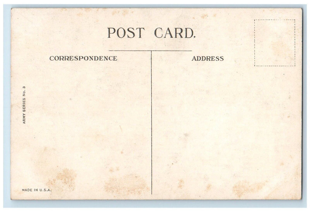 c1910's Military Soldier Firing Gun At The Forest Unposted Antique Postcard
