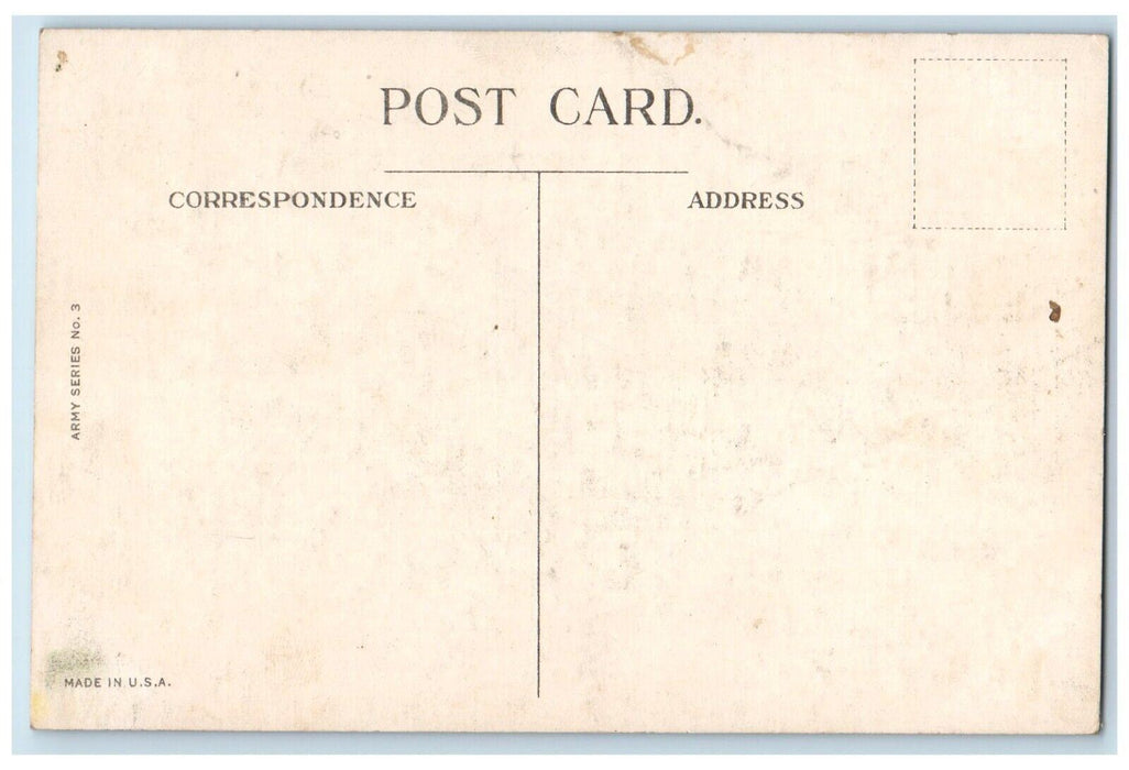 c1910's Army Military Soldier Leaving Dirt Road Unposted Antique Postcard