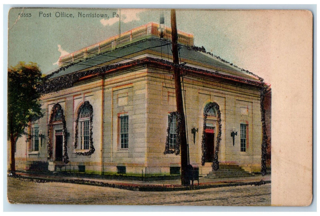 c1905 Post Office Norristown Pennsylvania PA Antique Unposted Postcard