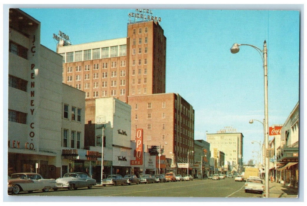 c1960 Heidelberg Hotel Capitol Street Jackson Mississippi MS Deep South Postcard