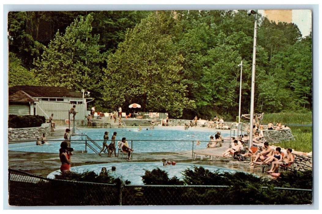 1975 Pool Natural Bridge State Park Exterior Swimming Slade Kentucky KY Postcard