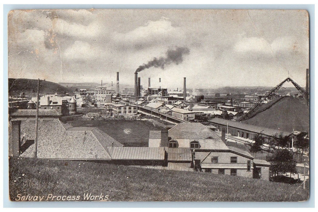 1910 Solvay Process Works Solvay New York NY Posted Antique Postcard