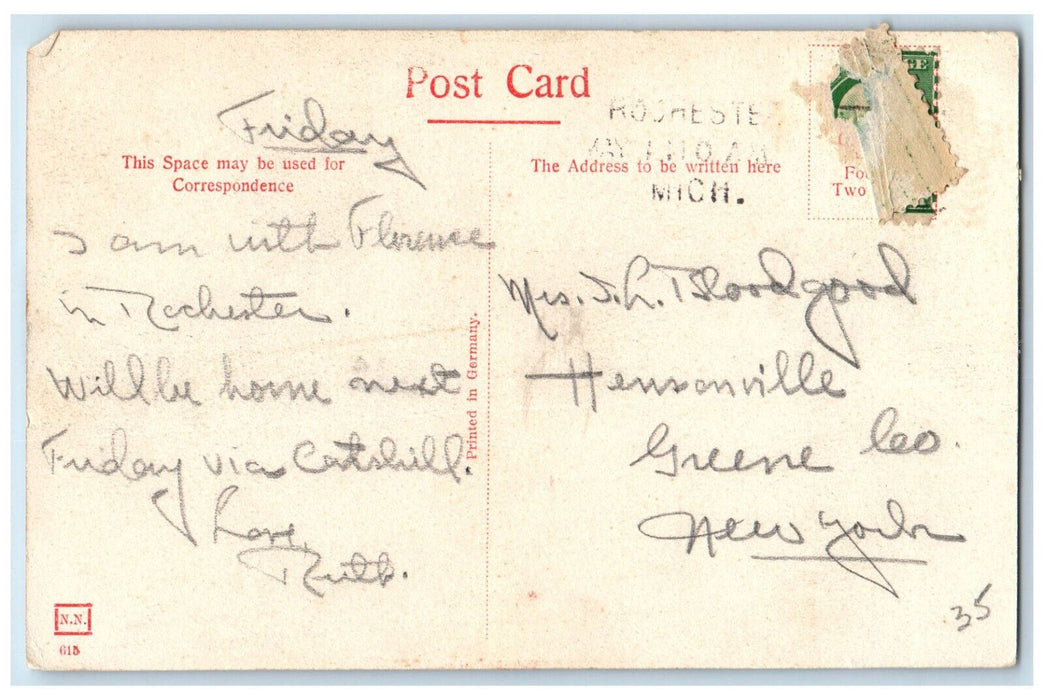 c1910 W.K.M. Pond & H.U.R. Power House Rochester Michigan MI Postcard