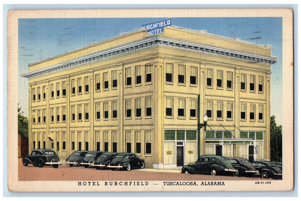 1947 Hotel Burchfield Tuscaloosa Alabama AL Vintage Posted Postcard