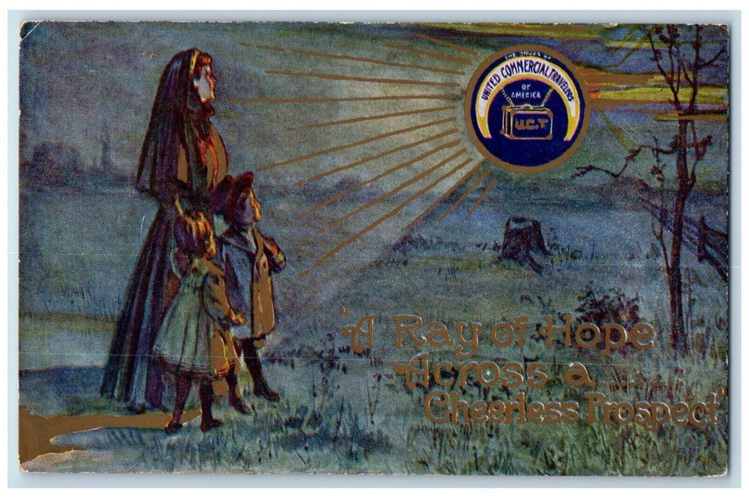 1910 Mother Children Ray Of Hope Renfrew Pennsylvania PA Antique Postcard