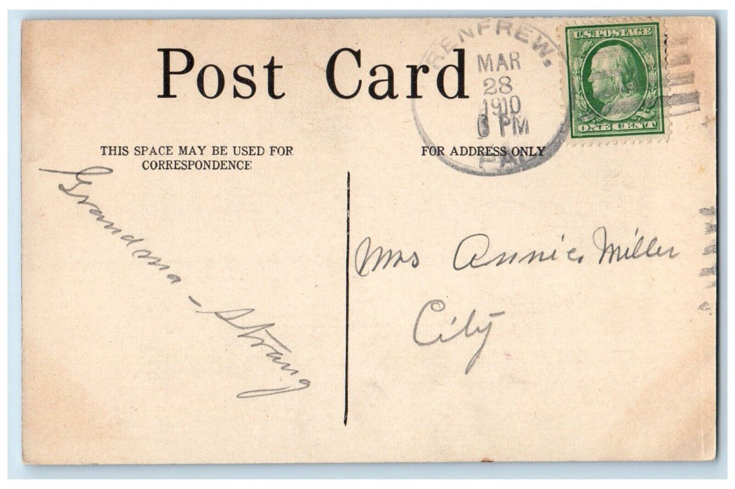 1910 Mother Children Ray Of Hope Renfrew Pennsylvania PA Antique Postcard