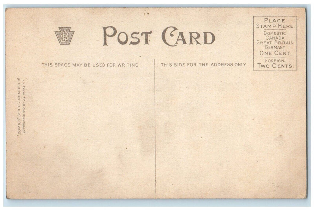 c1910's Bald Man My Hair Is Becoming Quite Curly Humor Unposted Antique Postcard
