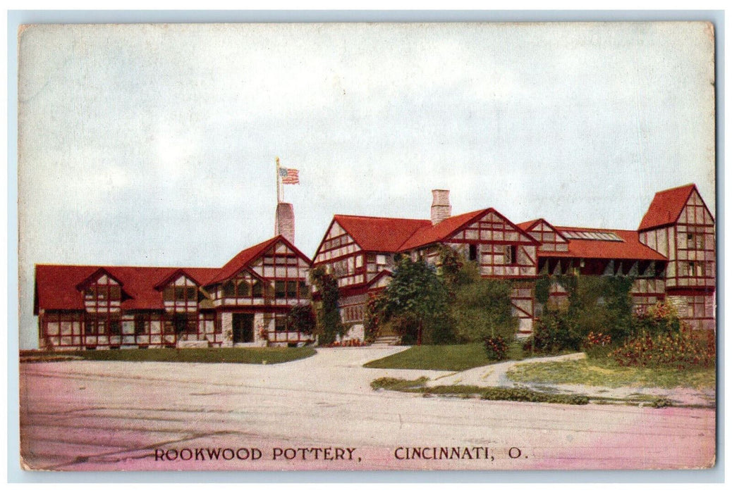 1909 Rookwood Pottery Cincinnati Ohio OH Buck Pneumatic Stamp Co. Postcard