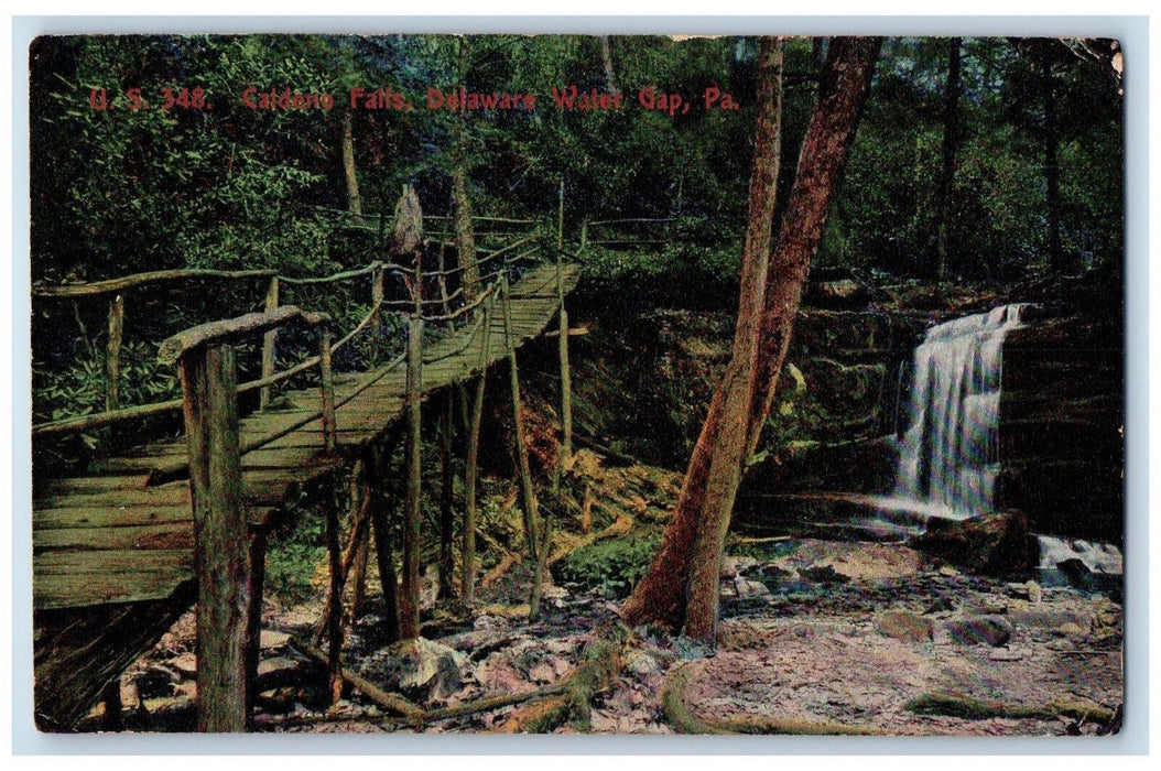 1908 Caldeno Falls Delaware Water Gap Monroe County Pennsylvania PA Postcard