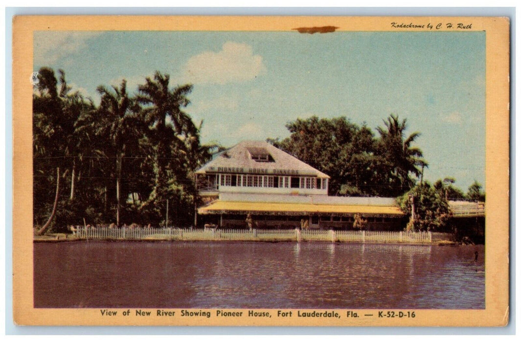 c1960 View Near River Showing Pioneer House Fort Lauderdale Florida FL Postcard