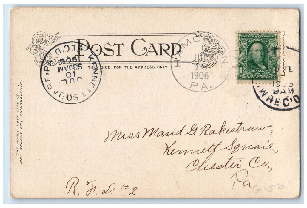 1906 Site of Old Forge Valley Forge Pennsylvania PA Hamorton PA Postcard