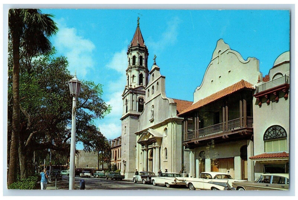 1964 Roman Catholic Cathedral Architecture Street St. Augustine Florida Postcard
