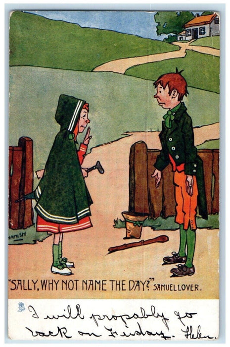 1906 St. Patrick’s Day Man Woman Oilette Tuck's Buffalo New York NY Postcard