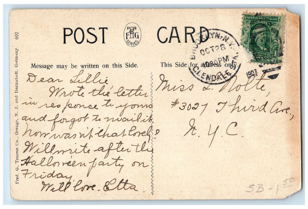 1907 Ruins at Gate House Entrance to Washington Headquarters NJ Postcard