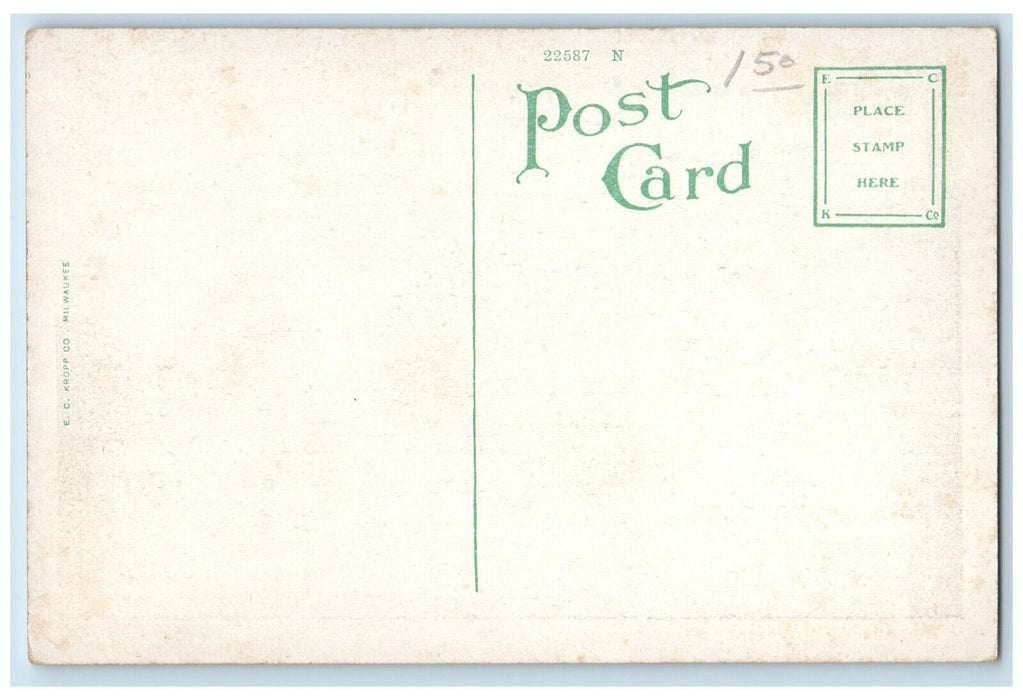 c1910 Second Avenue Park Street Road Classic Car St. Petersburg Florida Postcard