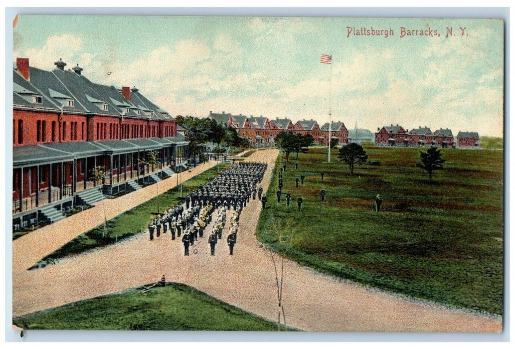 c1910's Plattsburgh Barracks Military Soldier Plattsburgh New York NY Postcard