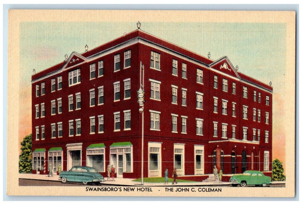 Swainsboros New Hotel Cars The John C. Coleman Swainsboro Georgia GA Postcard