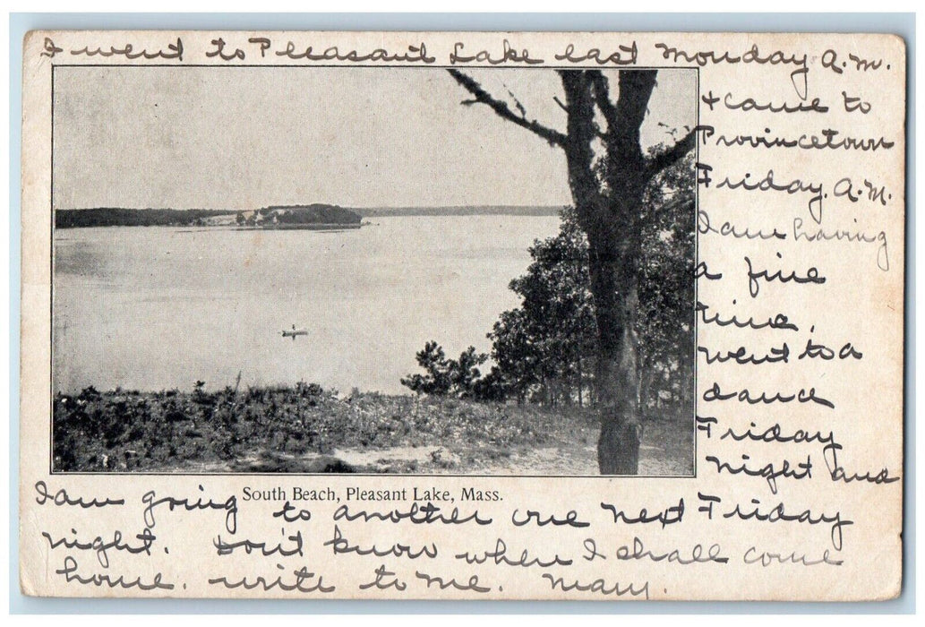 1908 View Of South Beach Pleasant Lake Provincetown Massachusetts MA Postcard