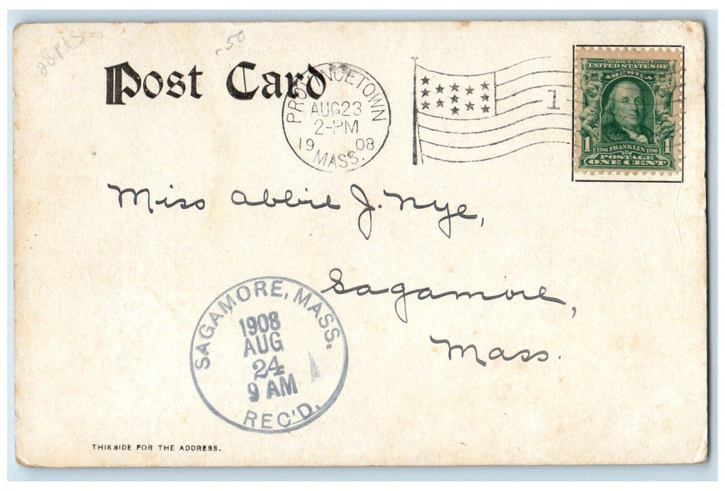 1908 View Of South Beach Pleasant Lake Provincetown Massachusetts MA Postcard