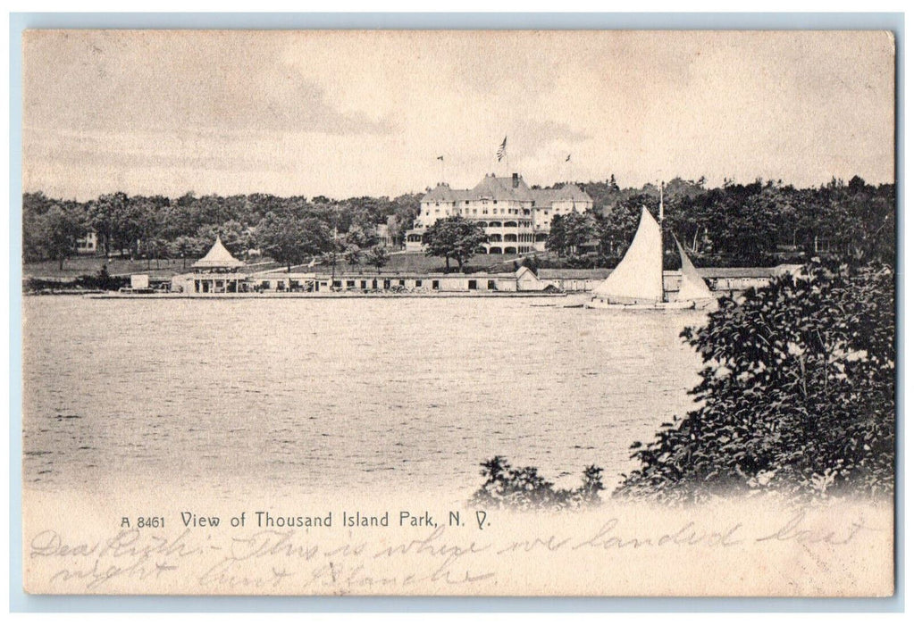 1908 Scenic View Of Thousand Island Park New York NY Rotograph Antique Postcard