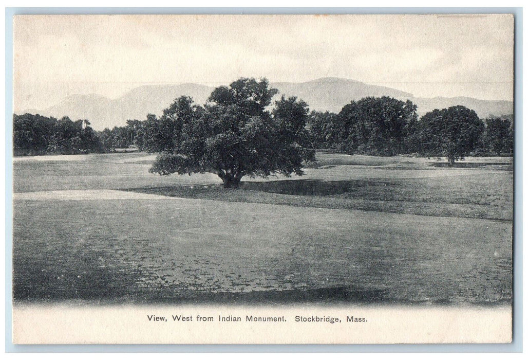 View West From Indian Monument Tree Scene Stockbridge Massachusetts MA Postcard