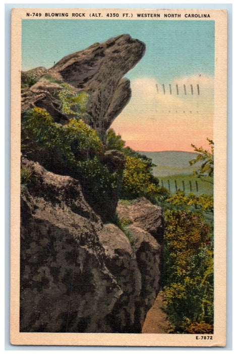 1963 Blowing Rock Panorama of Mountain Western North Carolina NC Postcard